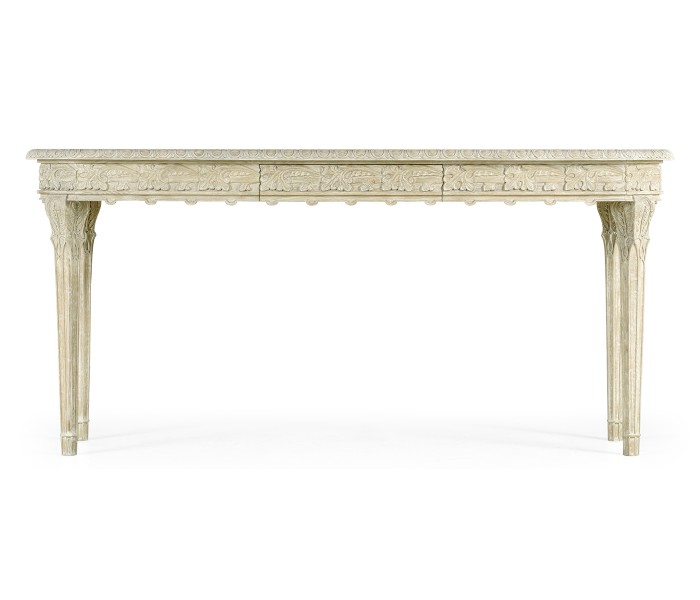Bellefontaine Venetian White Oak Console Table