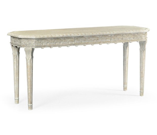 Bellefontaine Venetian White Oak Console Table