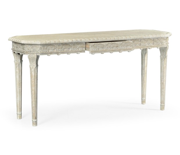 Bellefontaine Venetian White Oak Console Table