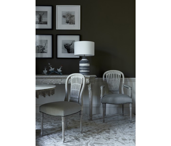 Bellefontaine Venetian White Oak Console Table