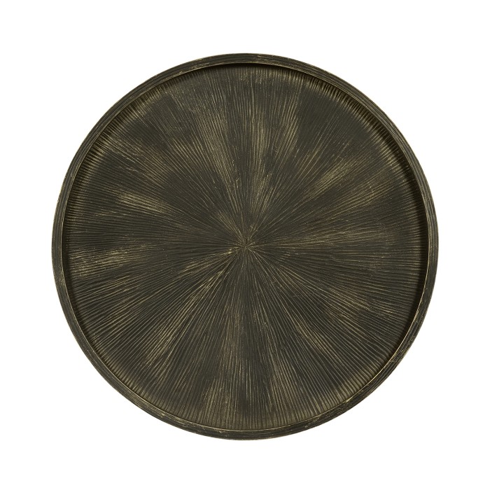Circular Ida Antique Bronzed Cocktail Table