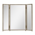 Triple Bronzed Stainless Steel Dressing Table Mirror
