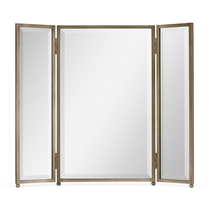 Triple Bronzed Stainless Steel Dressing Table Mirror