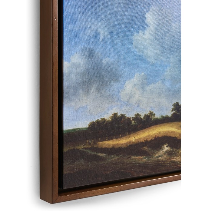 Wheatfield Painting on a Honey Walnut Frame