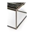 Rectangular Iron Cocktail Table with a Black Marble Top