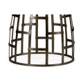 Round Geometric Dome Brass Dining Table with A Grey Marble Top 51