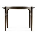 Low Round Solid Brass Coffee Table with a Grey Marble Top