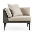 Dark Grey Rattan Corner Sofa Sectional 36