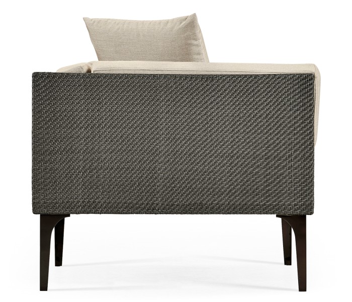 Dark Grey Rattan Corner Sofa Sectional 36