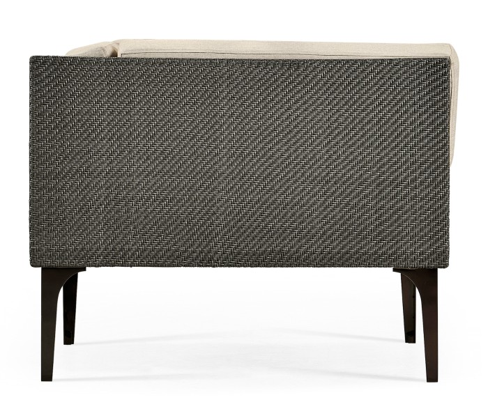 Dark Grey Rattan Corner Sofa Sectional 36