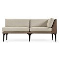 Tan Rattan Left Two-Seat Sofa Sectional 67
