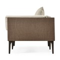 Tan Rattan Left Two-Seat Sofa Sectional 67