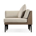 Tan Rattan Right Two-Seat Sofa Sectional 67