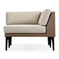 Tan Rattan Right Two-Seat Sofa Sectional 67