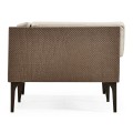 Tan Rattan Right Two-Seat Sofa Sectional 67