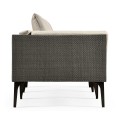 Dark Grey Rattan Right Three-Seat Sofa Sectional 98