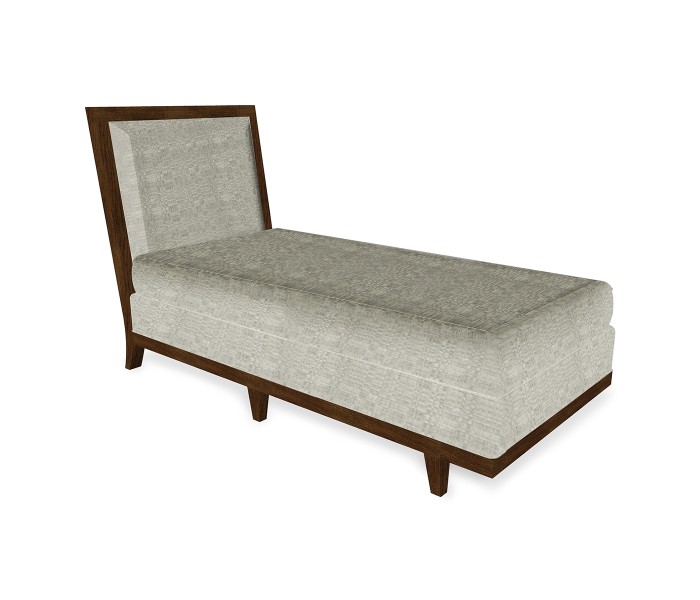 Walnut & Tan Rattan Chaise Lounge Sectional 30