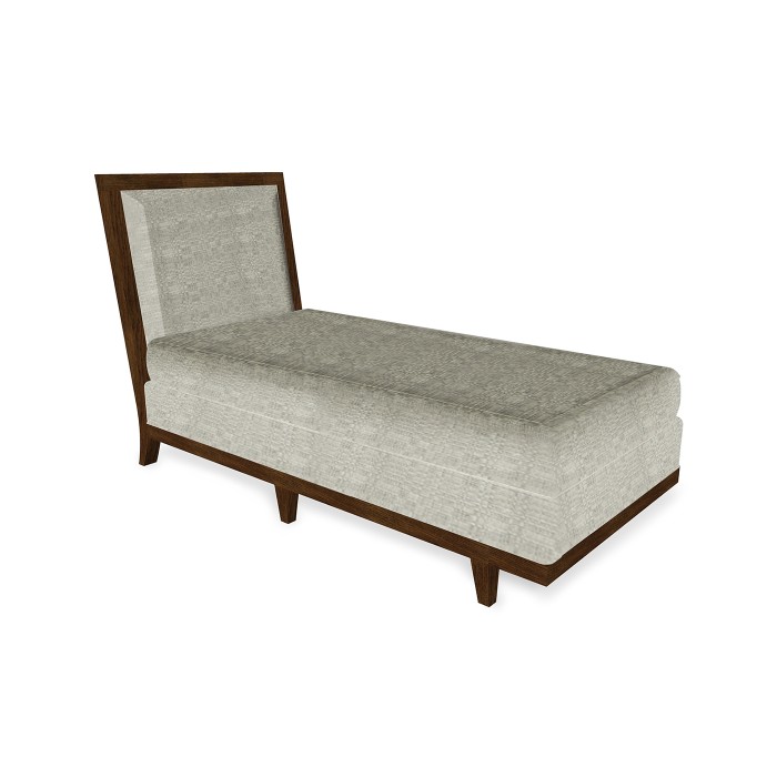 Walnut & Tan Rattan Chaise Lounge Sectional 30