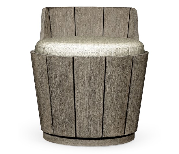 Swivel Grey Storage Bucket Stool
