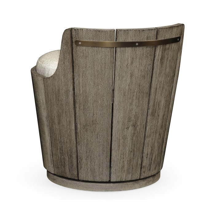 Swivel Grey Storage Bucket Stool