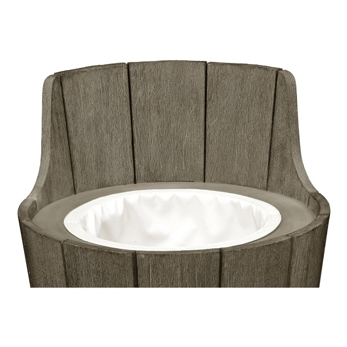 Swivel Grey Storage Bucket Stool