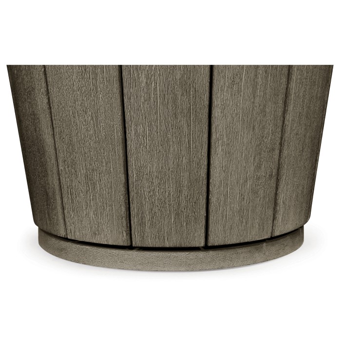 Swivel Grey Storage Bucket Stool