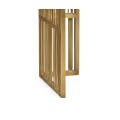 Rectangular Brass Console Table with a Grey Marble Top
