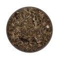 Round Dark Grey Rattan Dining Table with A Dark Marble Top 43