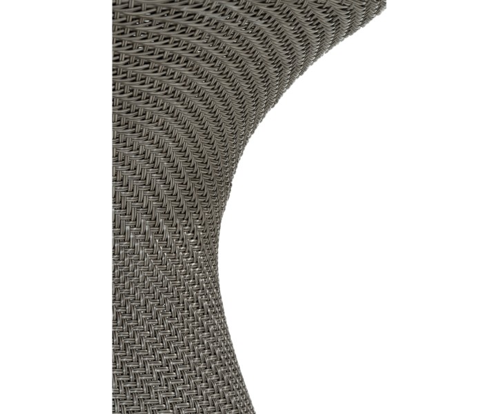 Round Dark Grey Rattan Dining Table with A Dark Marble Top 43
