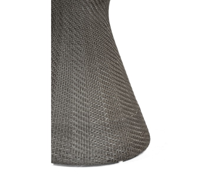 Round Dark Grey Rattan Dining Table with A Dark Marble Top 43