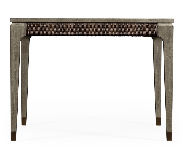 Square Grey & Rattan Dining Table 40