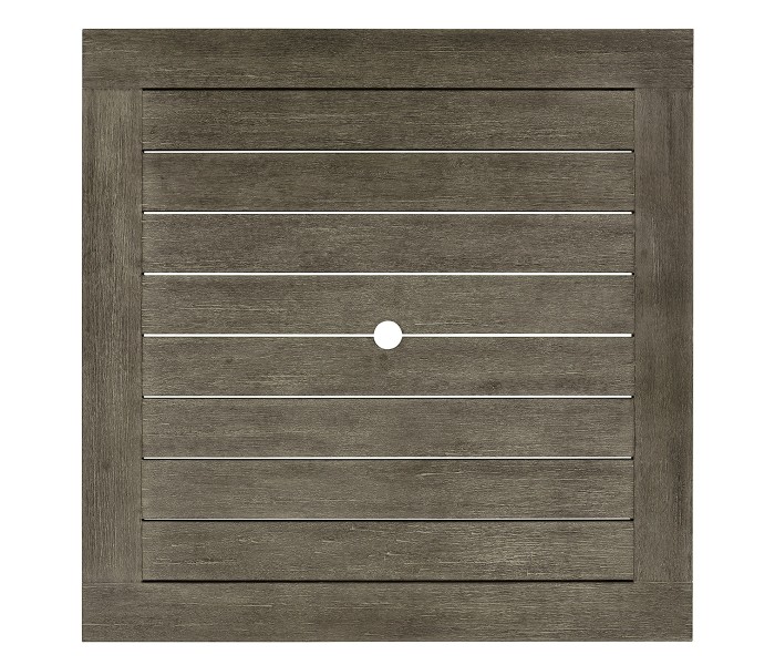 Square Grey & Rattan Dining Table 40