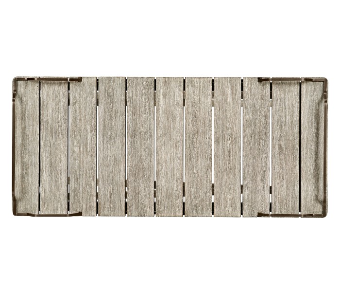 Rectangular Folding Navajo Sand & Antique Brass Tray Console Table