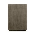 Square Grey End Table with a Light Marble Top