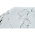 Rectangular Grey & Faux White Marble Storage End Table