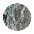Horn Shaped Faux Black & Grey Marble End Table