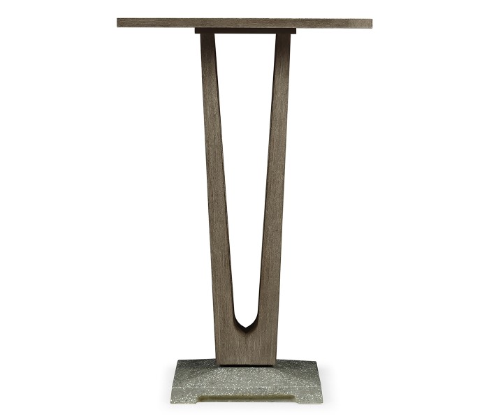 Square Grey Bar Table with a Terrazzo Base 26
