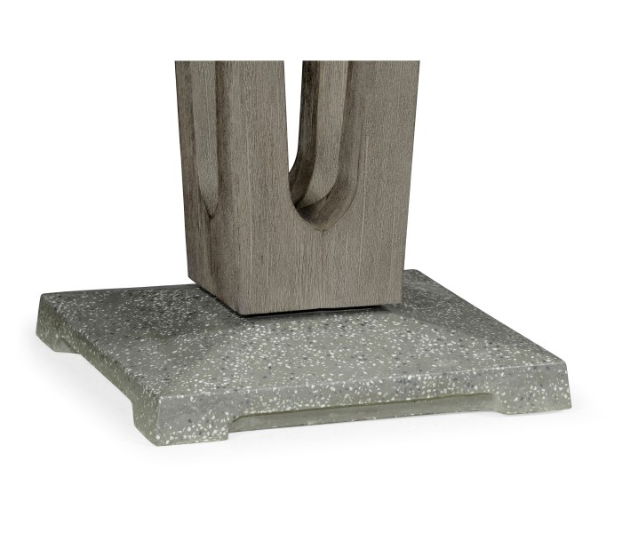 Square Grey Bar Table with a Terrazzo Base 26