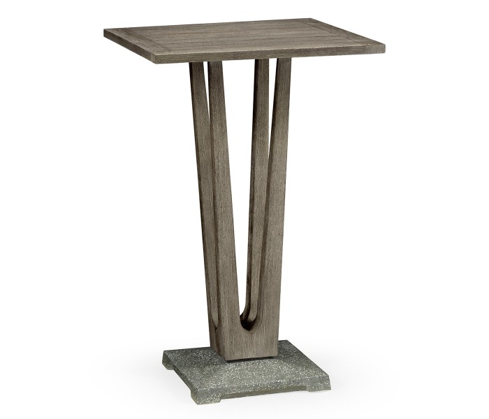 Square Grey Bar Table with a Terrazzo Base 26