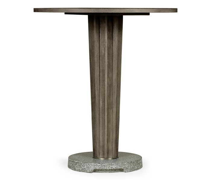 Round Grey Bar Table with a Terrazzo Base 36