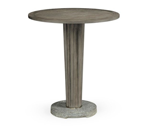 Round Grey Bar Table with a Terrazzo Base 36