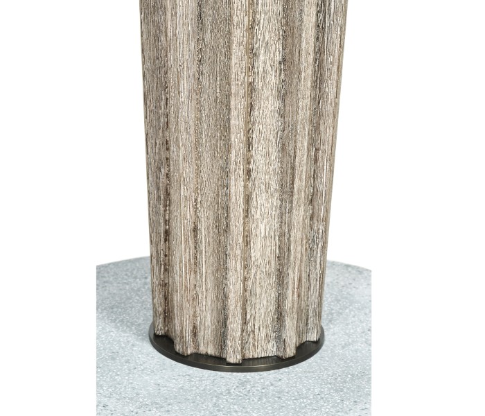 Round Navajo Sand Counter Table with a Terrazzo Base 36