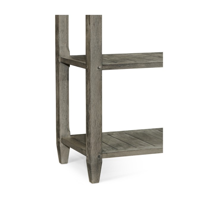 Rectangular Grey & Brass Sideboard with Removable Tray