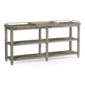 Rectangular Grey & Brass Sideboard with Removable Tray