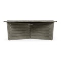 Square Grey & Concrete Coffee Table with an X-Base