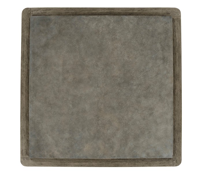 Square Grey & Concrete Coffee Table with an X-Base