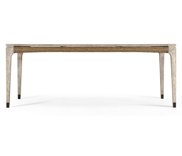 Rectangular Navajo Sand & Rattan Dining Table 80