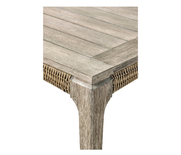 Rectangular Navajo Sand & Rattan Dining Table 80