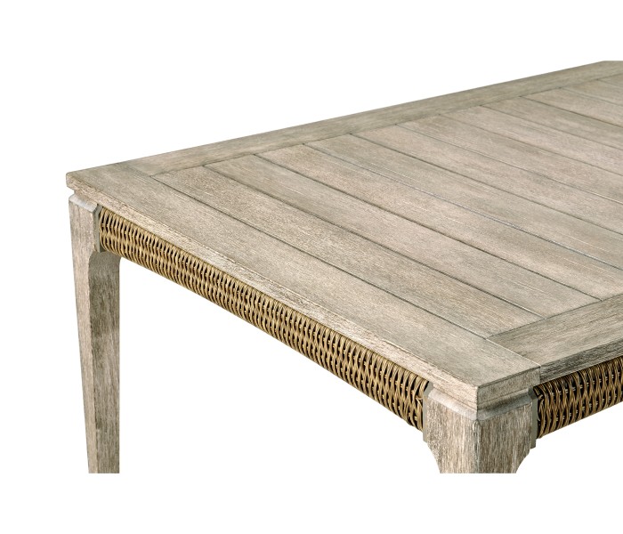 Rectangular Navajo Sand & Rattan Dining Table 80
