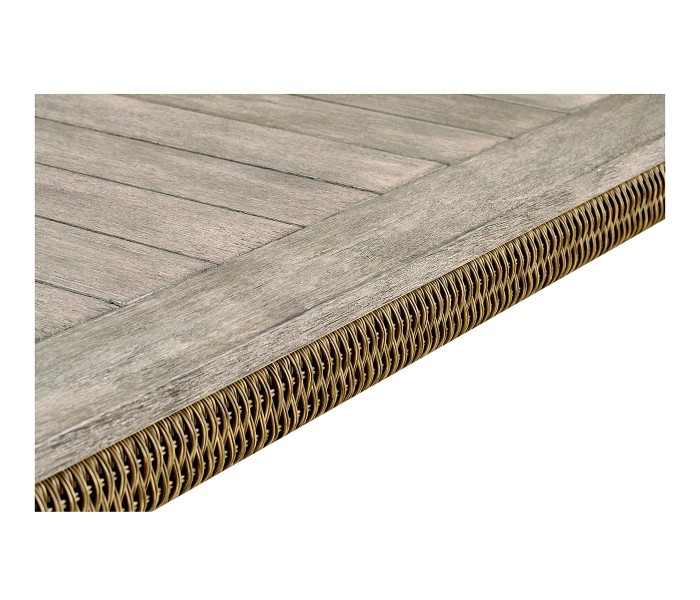 Rectangular Navajo Sand & Rattan Dining Table 80